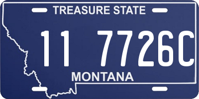 MT license plate 117726C