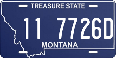 MT license plate 117726D