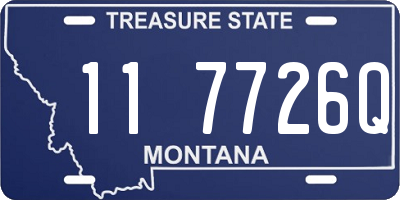 MT license plate 117726Q
