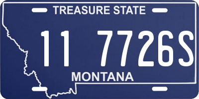 MT license plate 117726S