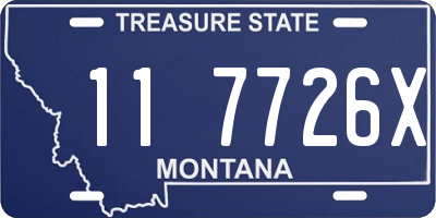 MT license plate 117726X