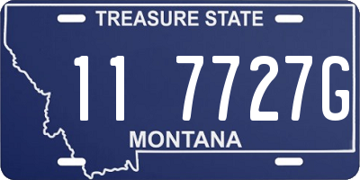 MT license plate 117727G