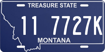 MT license plate 117727K