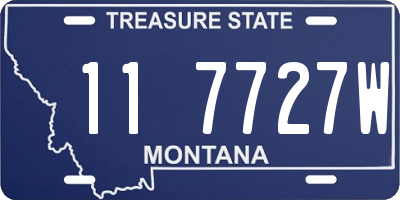 MT license plate 117727W