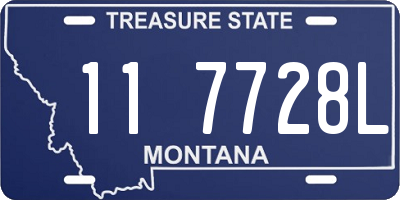 MT license plate 117728L