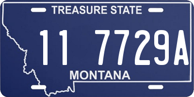 MT license plate 117729A