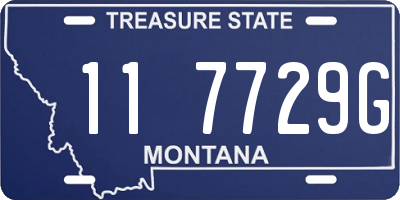 MT license plate 117729G
