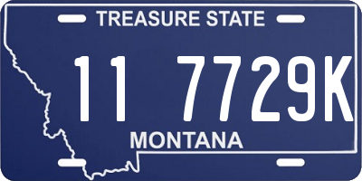 MT license plate 117729K