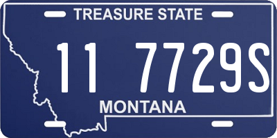MT license plate 117729S