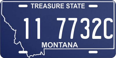 MT license plate 117732C