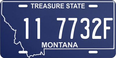 MT license plate 117732F