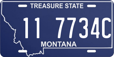 MT license plate 117734C