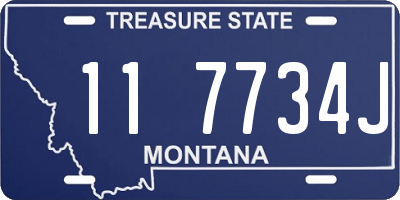 MT license plate 117734J