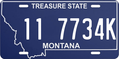 MT license plate 117734K
