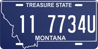MT license plate 117734U