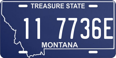 MT license plate 117736E