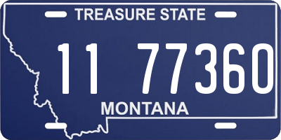 MT license plate 117736O