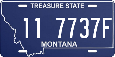 MT license plate 117737F