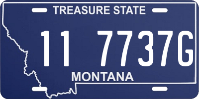 MT license plate 117737G