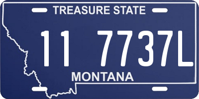 MT license plate 117737L