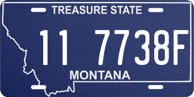 MT license plate 117738F