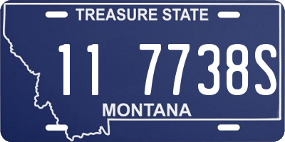 MT license plate 117738S