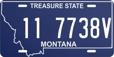 MT license plate 117738V