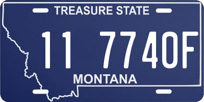 MT license plate 117740F