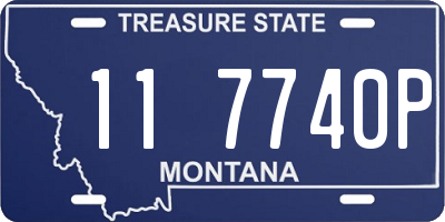 MT license plate 117740P