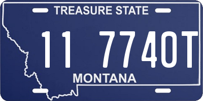 MT license plate 117740T