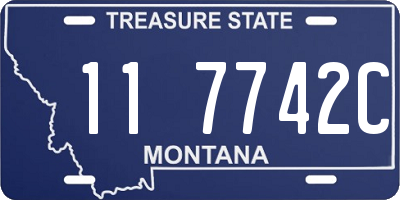 MT license plate 117742C