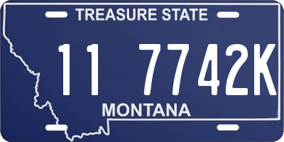 MT license plate 117742K