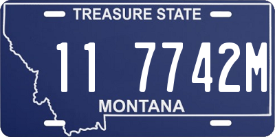 MT license plate 117742M