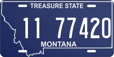 MT license plate 117742O