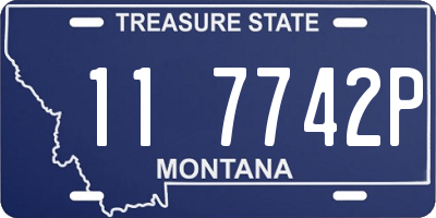 MT license plate 117742P