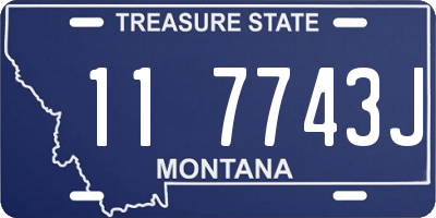 MT license plate 117743J