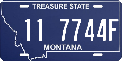 MT license plate 117744F
