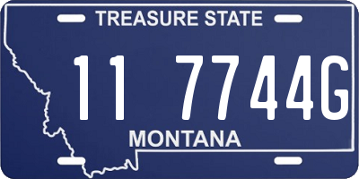 MT license plate 117744G