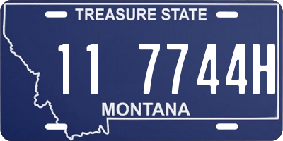 MT license plate 117744H