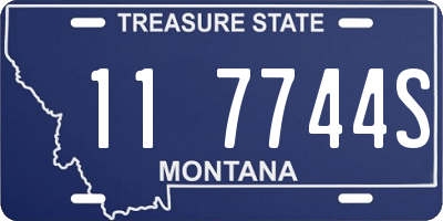 MT license plate 117744S