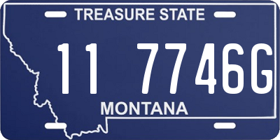 MT license plate 117746G
