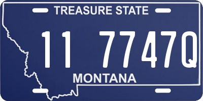 MT license plate 117747Q