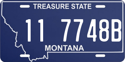 MT license plate 117748B