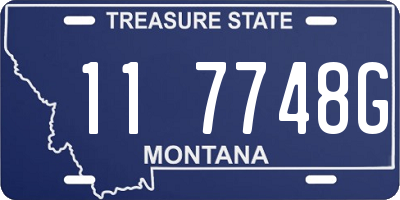 MT license plate 117748G