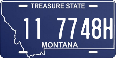 MT license plate 117748H