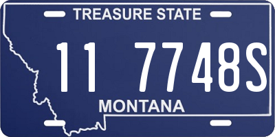 MT license plate 117748S