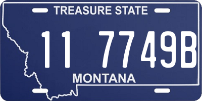 MT license plate 117749B