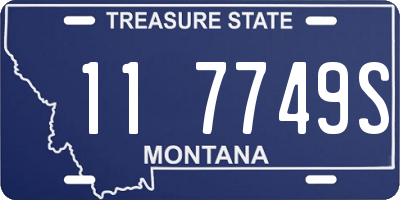 MT license plate 117749S