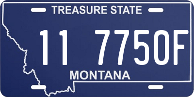 MT license plate 117750F