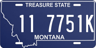 MT license plate 117751K